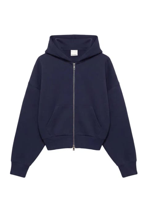 Pull&Bear سویشرت هودی زیپ‌دار با ظاهر لاستیکی