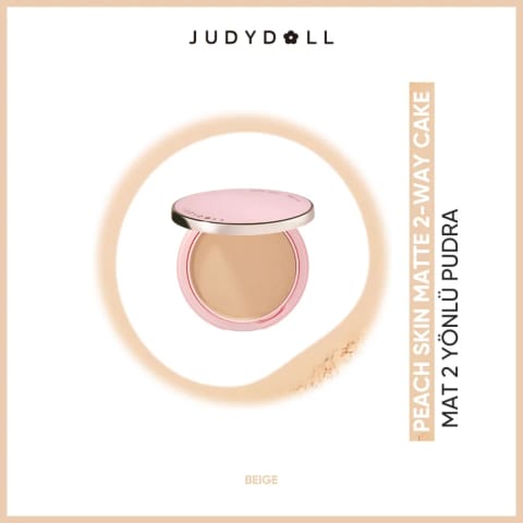 پودر فشرده مات دوکاره Judydoll Peach Skin Beige
