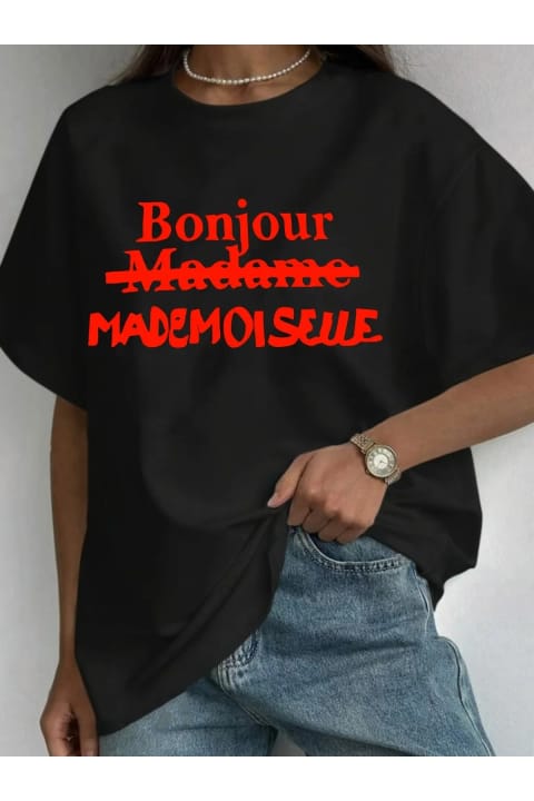 تی‌شرت طرح‌دار Bonjour Paris یونیسکس uyguntarz
