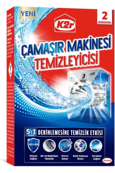 K2R 5 در 1 پاک‌کننده ماشین لباسشویی 2×75 گرم
