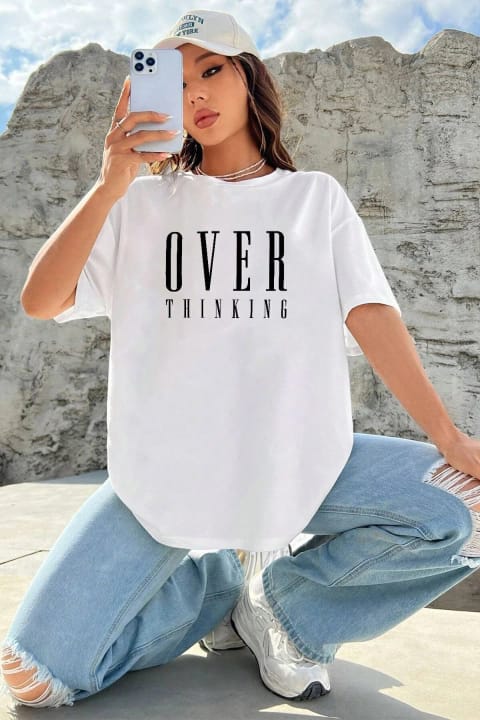 تیشرت طرحدار Over Thinking یونیسکس uyguntarz