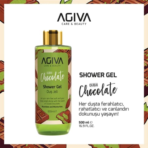 Agiva Care & Beauty دوش ژل شکلات دبی ۵۰۰ میلی‌لیتر