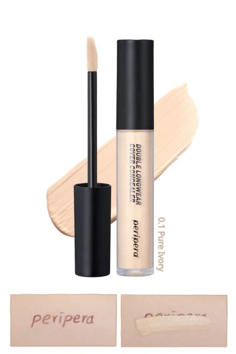 کانسیلر مایع PERIPERA Double Longwear Cover — 01 Pure Ivory