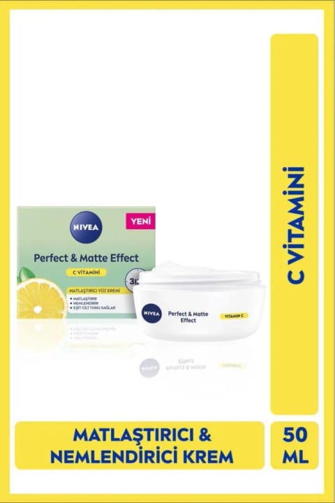 NIVEA کرم مرطوبکننده روزانه ماتکننده Perfect & Matte 50ml با ویتامین C