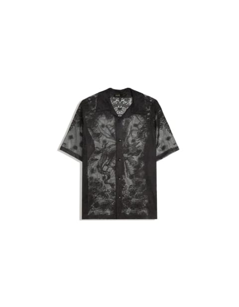 پیراهن توری آستین کوتاه ARIES X BERSHKA