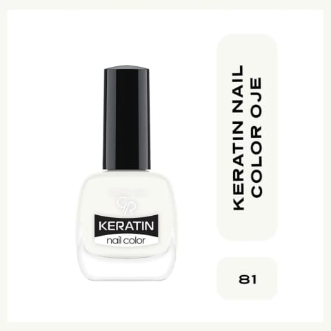لاک ناخن Golden Rose Keratin Nail Color شماره 81