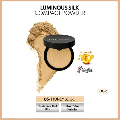 پودر فشرده ابریشمی درخشان Note shade 05 Honey Beige