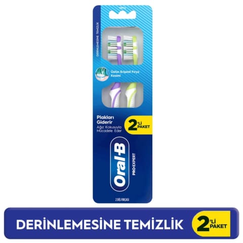 Oral-B Pro-Expert مسواک تمیزکننده عمیق 1+1 (سایز متوسط)
