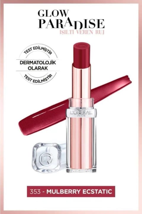 L'Oreal Paris Glow Paradise Balm-in-lipstick - رژ لب براق با رنگ گیلاسی تیره
