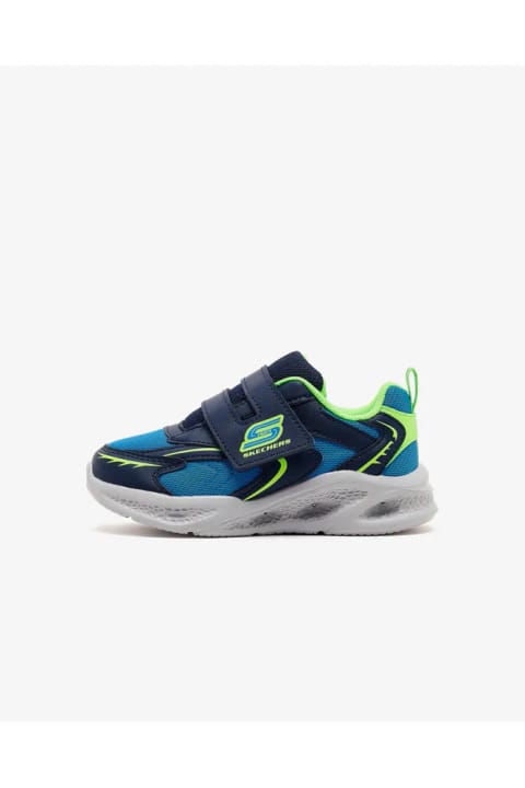 SKECHERS METEOR-LIGHTS کتانی اسپرت پسرانه کوچک آبی چراغ‌دار 401498N NVLM