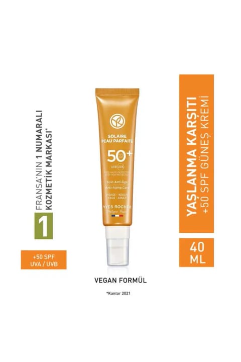 Yves Rocher کرم ضد آفتاب صورت SPF 50+ ضد پیری / Solaire Peau Parfa...