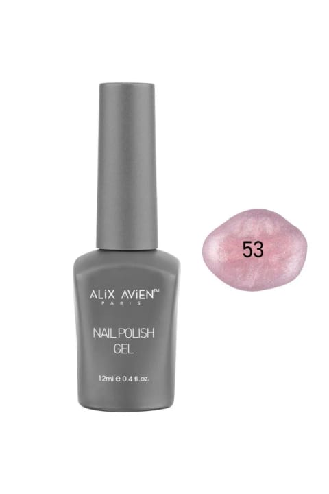 Alix Avien لاک ژلهای براق صورتی روشن و ماندگار 53 - 12 میلیلیتر