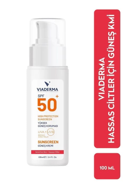 Viaderma SPF+50 محافظت بالا برای پوست حساس خشک و قرمز صورت و بدن