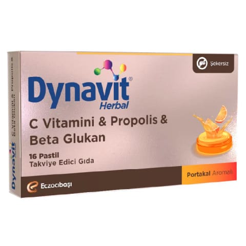 Dynavit ویتامین C + بره موم + بتا گلوکان ۱۶ پاستیل