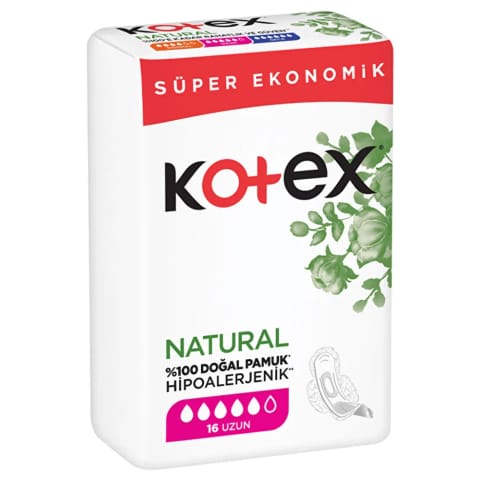 کوتکس نچرال اولترا کوادرو نواربهداشتی بلند ۱۶ عددی