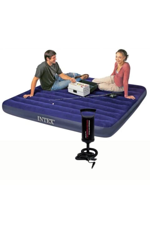 Intex 64759 تشک بادی دو نفره XL با پمپ هدیه 152x203x25 سانتیمتر