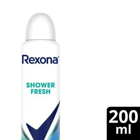 Rexona اسپری دئودورانت زنانه Shower Fresh محافظت ۷۲ ساعته ۲۰۰ میلیلیتر