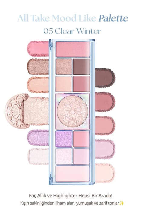 پالت آرایشی چندکاره PERIPERA All Take Mood Like Palette (05 Clear W...)