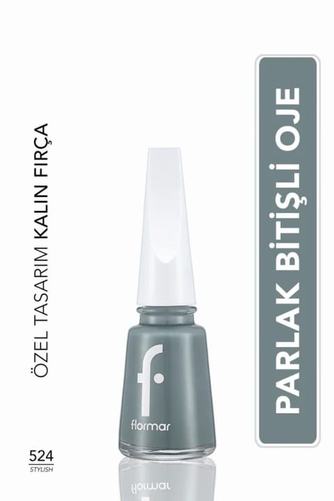 لاک ناخن کلاسیک براق و پرپیگمنت فلورمار - Nail Enamel - 524 Stylısh