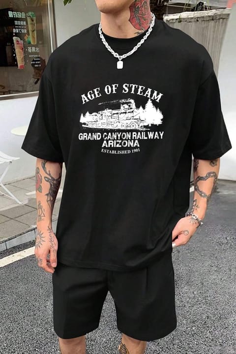 ست شورت یونیسکس uyguntarz طرح Age Of Steam
