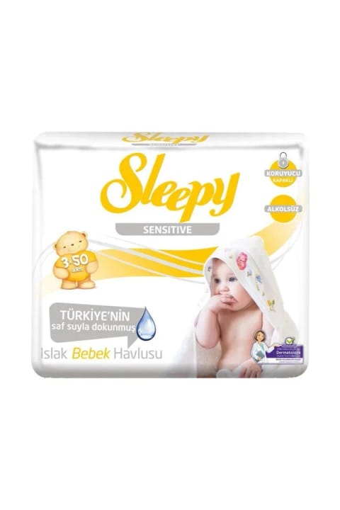 Sleepy حساس 7 عددی دستمال مرطوب ۳×۵۰ عددی