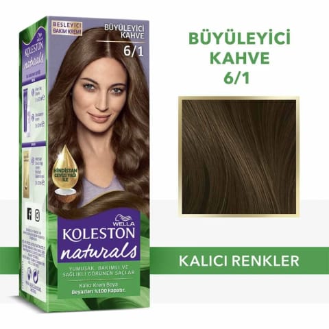 Wella Koleston Naturals رنگ مو 6/1 قهوهای گیرا