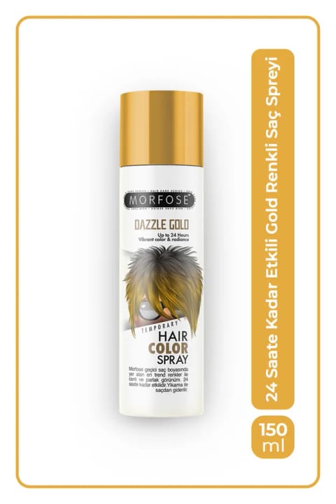 اسپری مو موقتی طلایی Morfose Dazzle Gold 150ml