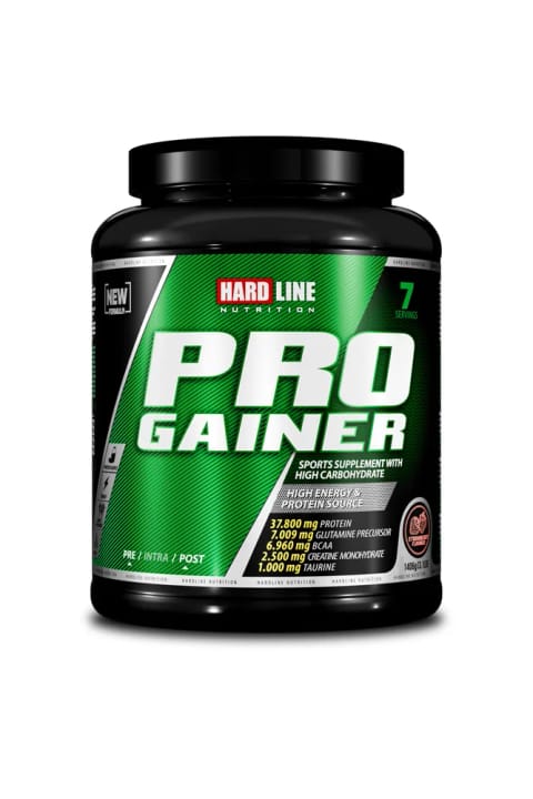 پودر کربوهیدرات Hardline Progainer 1406 گرمی طعم توتفرنگی کمککننده به افزایش وزن