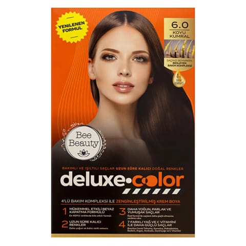 Bee Beauty Deluxe Color Kit رنگ مو 6.0 قهوه‌ای تیره