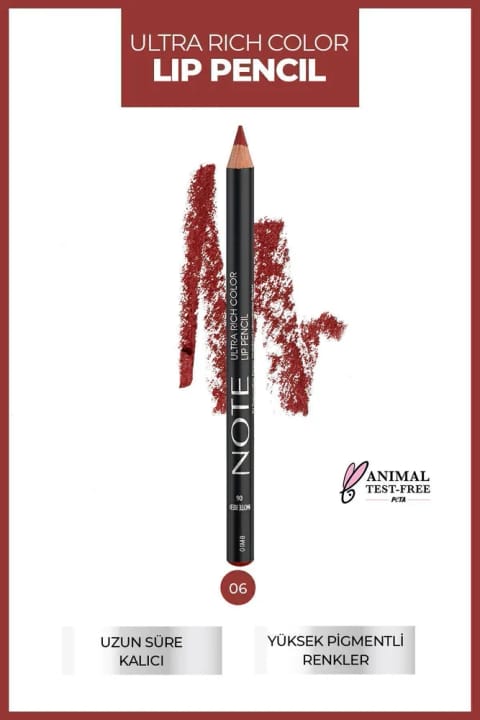 مداد لب NOTE Ultra Rich Color 06 قرمز