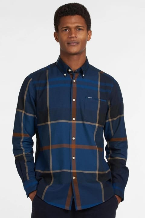 پیراهن Barbour مدل Dunoon Tailored Tartan کد TN54 Midnight Tartan