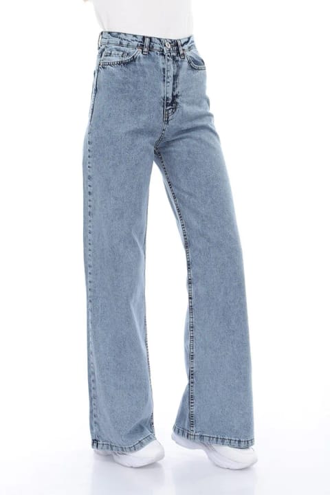 Ramrod Jeans شلوار جین زنانه لی کمرنگ مدل گشاد و پالازو