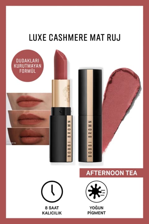 رژ لب مات BOBBY BROWN Luxe Cashmere - Afternoon Tea