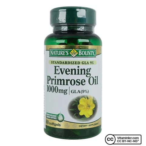 روغن گل پامچال Nature's Bounty 1000 میلی‌گرم 60 کپسول
