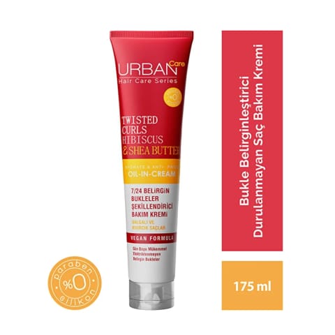 Urban Care Twisted Curls Hibiscus & Shea Butter کرم بدون شستشوی حالت‌دهنده فر مو ۱۷۵ میلی‌لیتر