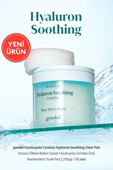 Goodal تونر پد مرطوب‌کننده برای پوست حساس (Houttuynia Cordata Hyalu...)