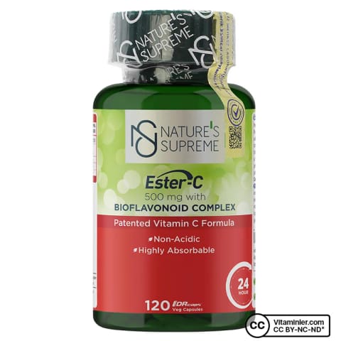 Nature's Supreme Ester-C 500 Mg C Vitamini 120 کپسول