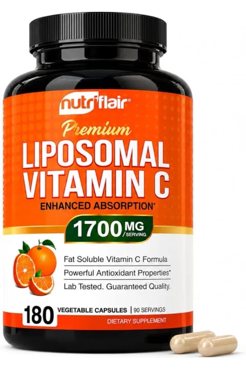 Nutriflair Premium Liposomal Vitamin C، 1700 میلیگرم 180 کپسول 90 سروینگ