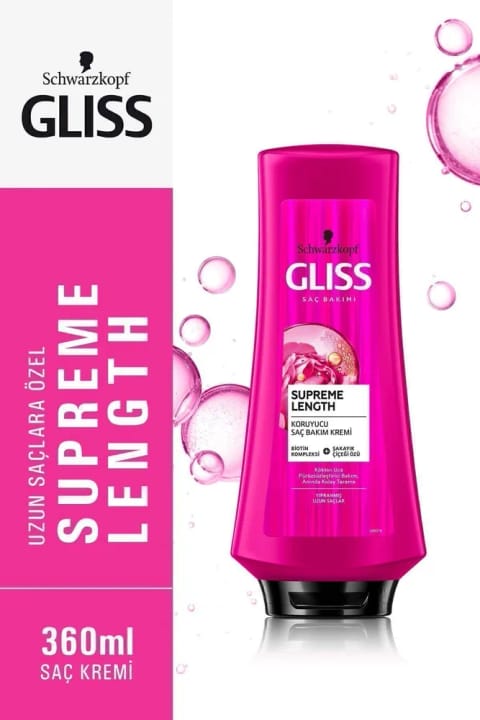 Gliss Supreme Length محافظ و نرمکننده مو - کمپلکس Biotin و گل صد تومانی...