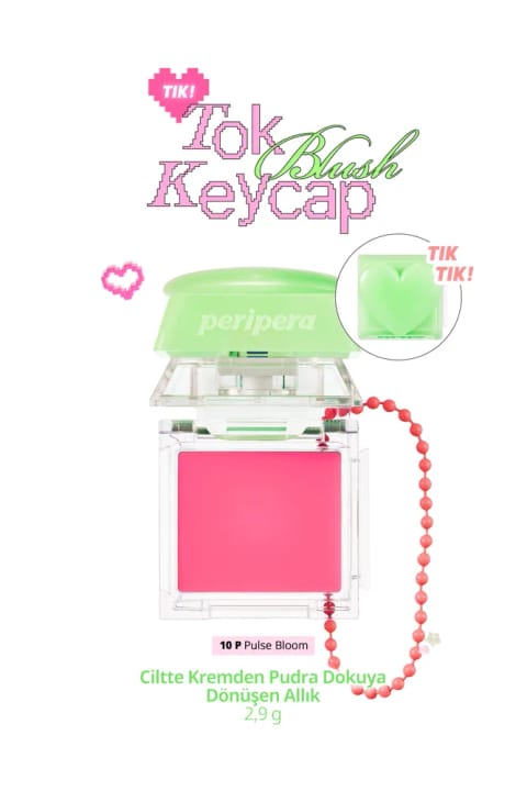 PERIPERA Tok Blush Keycap رژگونه تبدیل شونده از کرم به پودر (10 Pulse Bloom)