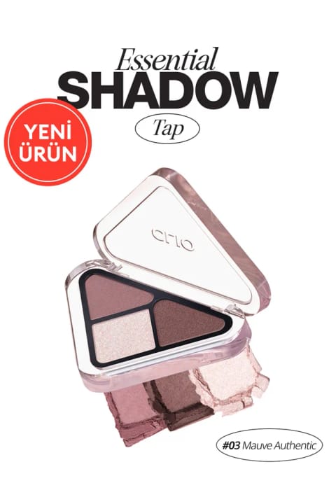 پالت سایه چشم مینی CLIO با ۳ رنگ مات و براق Essential Shadow Tap — 03 Mauve Authentic