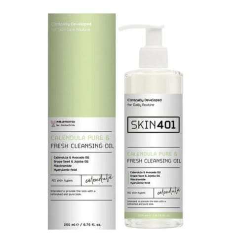 Skin401 روغن پاک‌کننده صورت با عصاره کالندولا 200 میلی‌لیتر