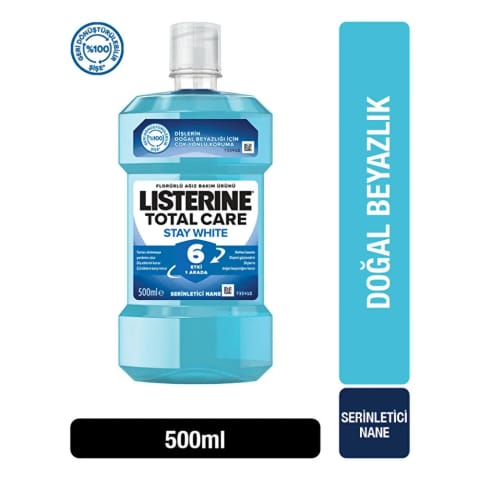 لیسترین دهان‌شویه Stay White 500 میلی‌لیتر