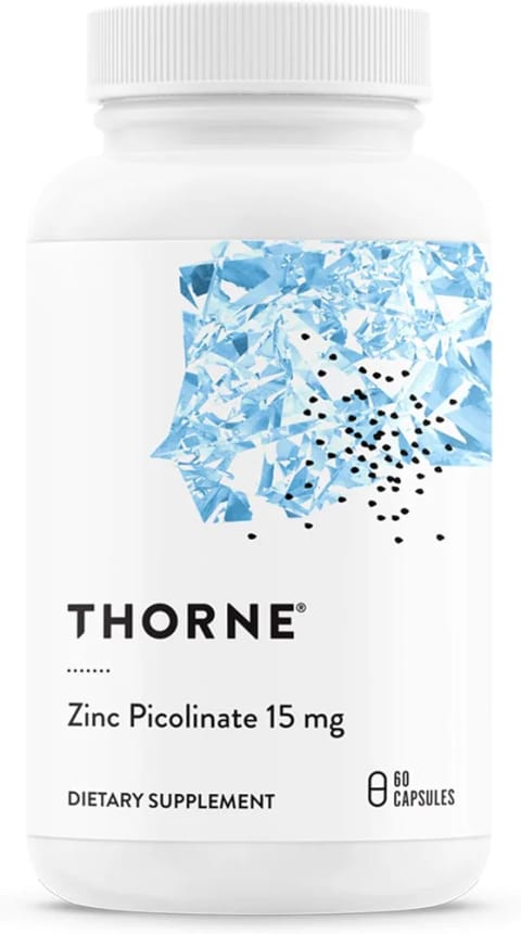 Thorne Zinc Picolinate 15mg - 60 CapsV - مکمل Çinko