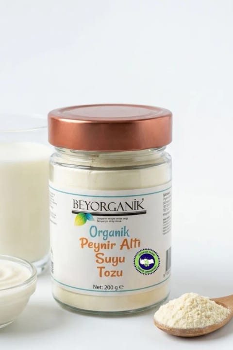 BEYORGANİK پودر آب پنیر ارگانیک ۲۰۰ گرم (دارای آنالیز سموم)