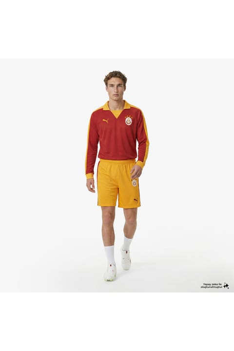 شورت فوتبال رترو مردانه Galatasaray S.K. زرد/قرمز