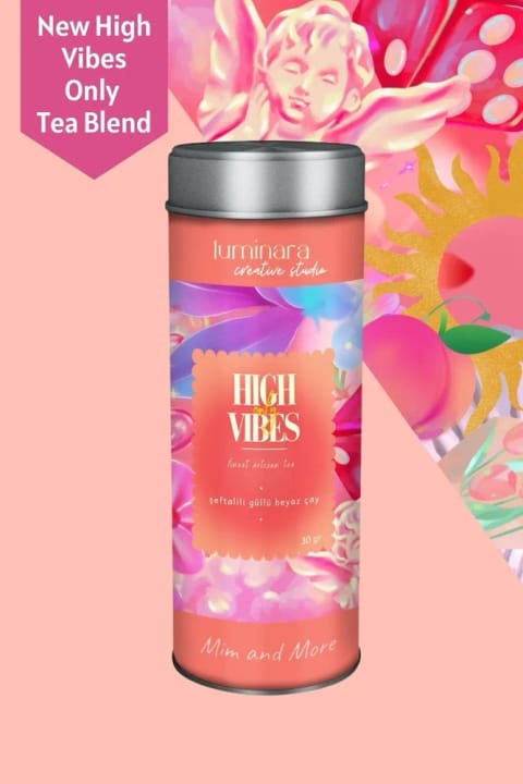 Mim and More Luminara Studio x High Vibes Only Tea - چای سفید طعم گل و هلو