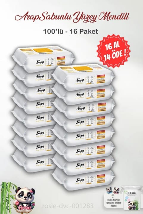 دستمال تمیزکننده سطح آراپ صابون Sleepy Easy Clean 100 عددی و پنبه روزی
