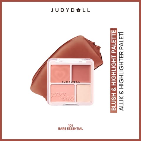 پالت رژگونه و هایلایتر Judydoll 101 Bare Essential