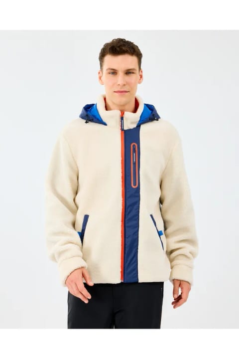 SKECHERS M Outdoor Fleece Full Zip Sherpa مردانه Offwhite مانتو S242039-102